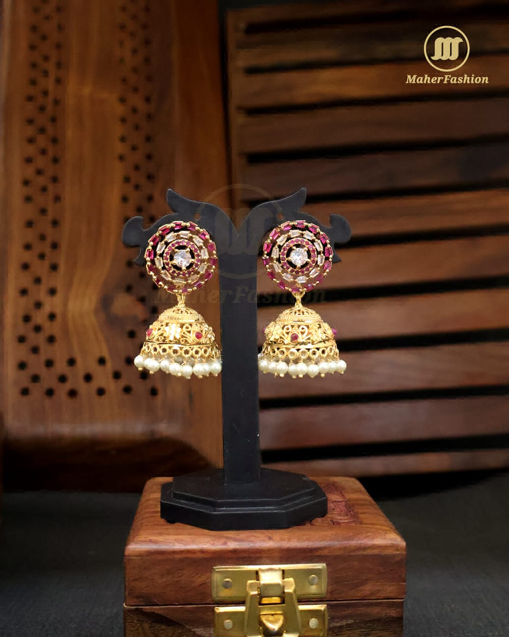 Blossom Designer Jhumki Earrings